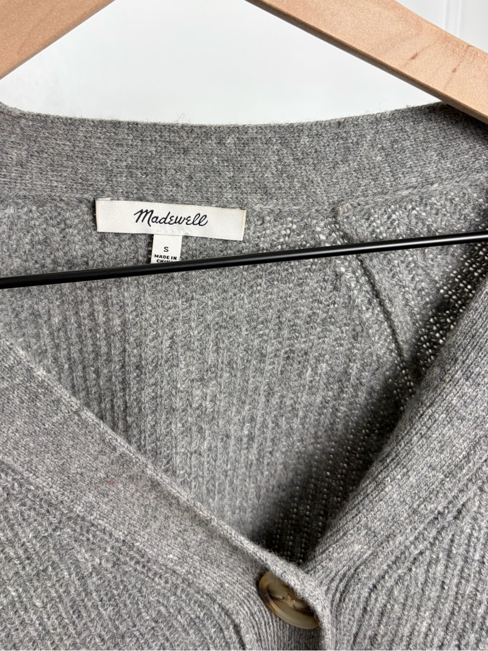 Madewell Ribbed Lyle Henley Sweater Merino Wool small - Picture 10 of 16